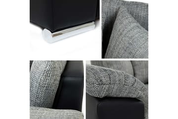 Camior Bäddsoffa m. Divan 3-sits - Vit/Svart - Möbler - Soffa - Bäddsoffa - Bäddsoffa divan
