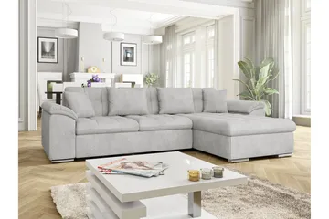 Camior Bäddsoffa med Divan 3-sits - Grå - Möbler - Soffa - Bäddsoffa - Bäddsoffa divan