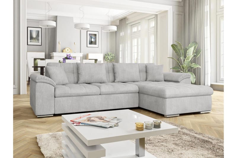Camior Bäddsoffa med Divan 3-sits - Grå - Möbler - Soffa - Bäddsoffa - Bäddsoffa divan