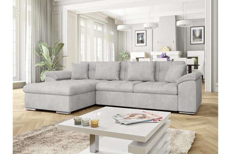 Camior Bäddsoffa med Divan 3-sits - Grå - Möbler - Soffa - Bäddsoffa - Bäddsoffa divan
