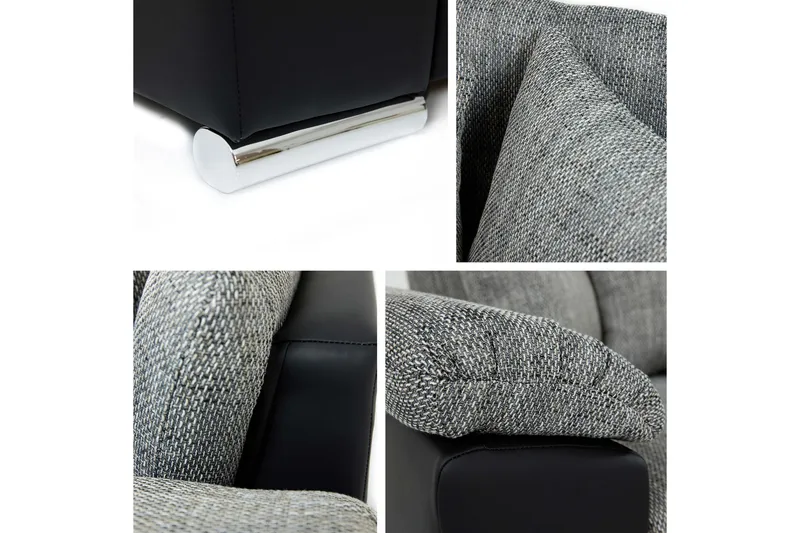 Camior Bäddsoffa med Divan 3-sits - Grå - Möbler - Soffa - Bäddsoffa - Bäddsoffa divan