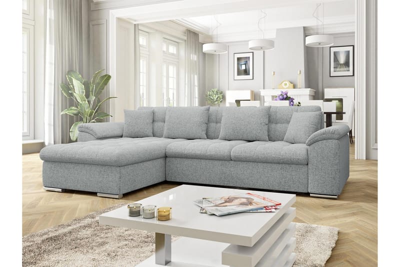 Camior Bäddsoffa med Divan 3-sits - Grå - Möbler - Soffa - Bäddsoffa - Bäddsoffa divan