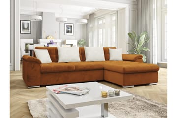 Camior Bäddsoffa med Divan 3-sits - Orange - Möbler - Soffa - Bäddsoffa - Bäddsoffa divan