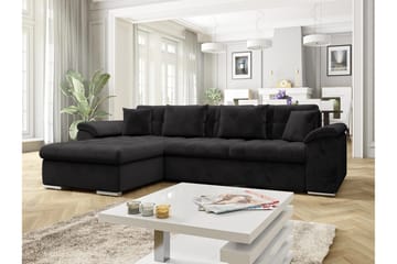 Camior Bäddsoffa med Divan 3-sits - Svart - Möbler - Soffa - Bäddsoffa - Bäddsoffa divan