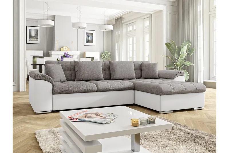 Camior Divanbäddsoffa 280x160x76 cm - Grå - Möbler - Soffa - Skinnsoffa