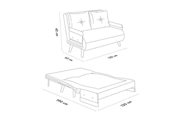 Canelo Bäddsoffa 2-sits - Grå - Möbler - Soffa - Bäddsoffa - 2 sits bäddsoffa