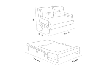 Canelo Bäddsoffa 2-sits - Ljusgrå - Möbler - Soffa - Bäddsoffa - 2 sits bäddsoffa