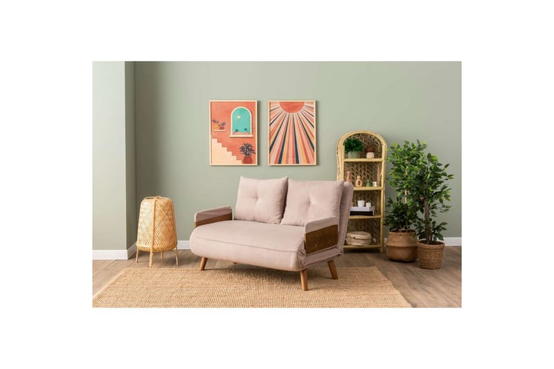 Canelo Bäddsoffa 2-sits - Mink - Möbler - Soffa - Bäddsoffa - 2 sits bäddsoffa