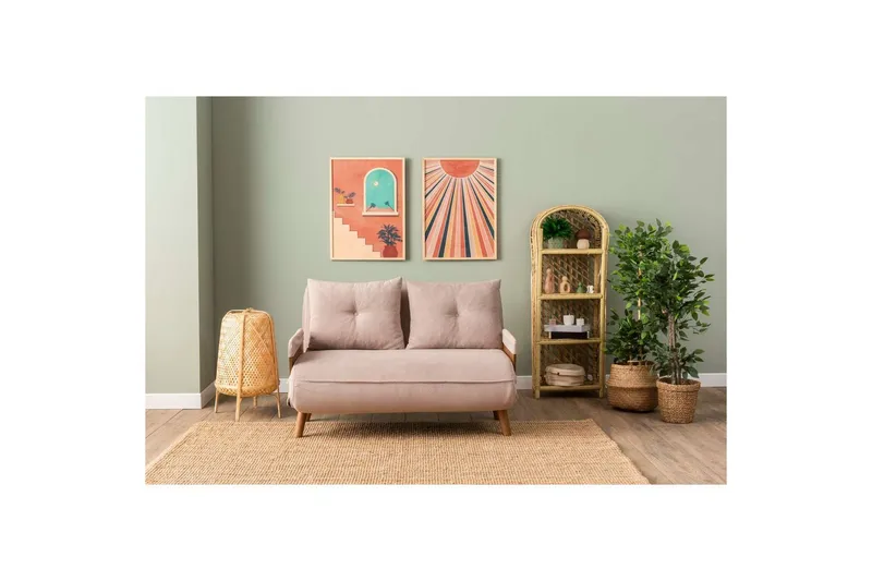 Canelo Bäddsoffa 2-sits - Mink - Möbler - Soffa - Bäddsoffa - 2 sits bäddsoffa