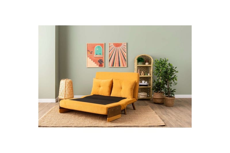 Canelo Bäddsoffa 2-sits - Senapsgul - Möbler - Soffa - Bäddsoffa - 2 sits bäddsoffa