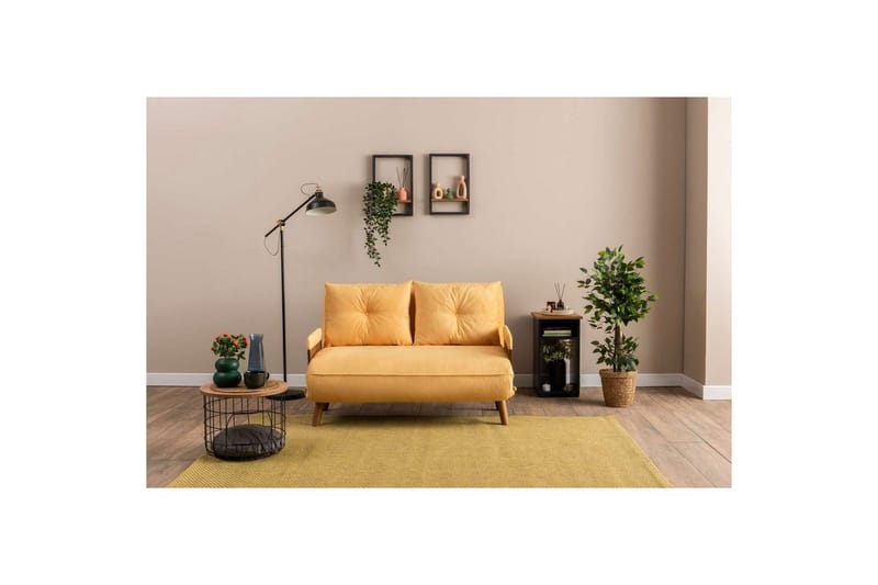 Canelo Bäddsoffa 2-sits - Senapsgul - Möbler - Soffa - Bäddsoffa - 2 sits bäddsoffa