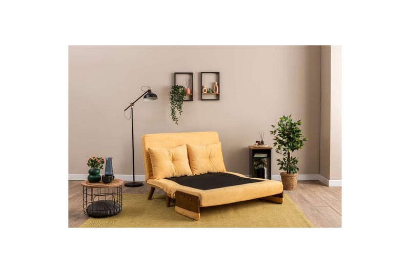 Canelo Bäddsoffa 2-sits - Senapsgul - Möbler - Soffa - Bäddsoffa - 2 sits bäddsoffa