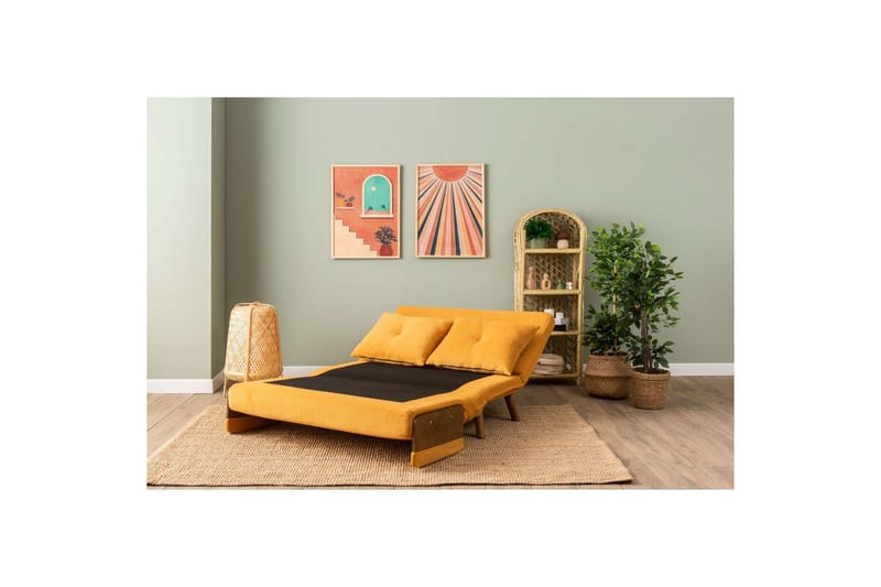 Canelo Bäddsoffa 2-sits - Senapsgul - Möbler - Soffa - Bäddsoffa - 2 sits bäddsoffa