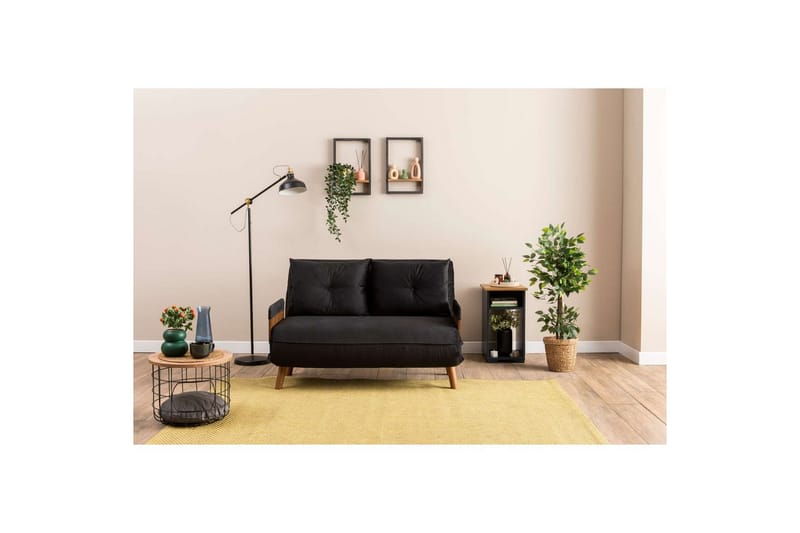 Canelo Bäddsoffa 2-sits - Svart - Möbler - Soffa - Bäddsoffa - 2 sits bäddsoffa