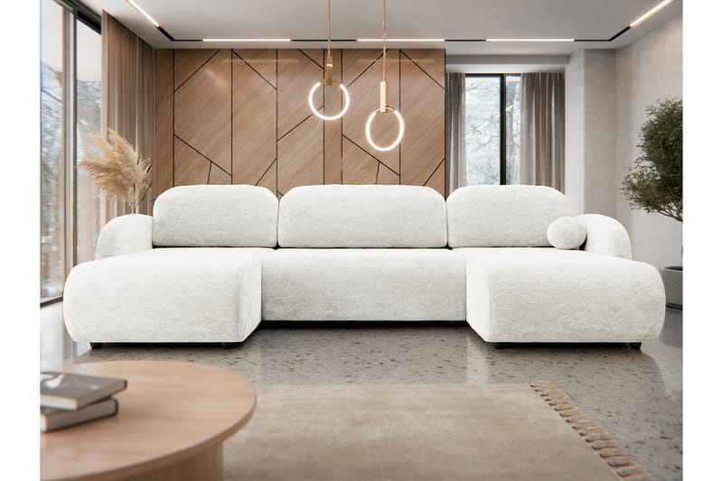 Carve Bäddsoffa Dubbeldivan 3-sits - Beige/Grå - Möbler - Soffa - Bäddsoffa - U bäddsoffa