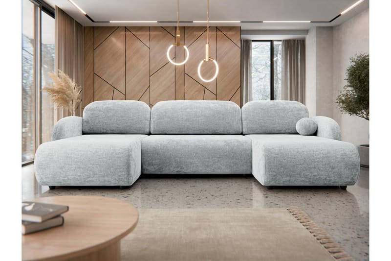 Carve Bäddsoffa Dubbeldivan 3-sits - Grå - Möbler - Soffa - Bäddsoffa - U bäddsoffa