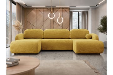 Carve Bäddsoffa Dubbeldivan 3-sits - Gul - Möbler - Soffa - Bäddsoffa - U bäddsoffa