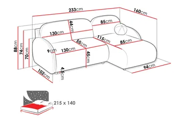 Carve Bäddsoffa m. Divan 2-sits - Grå - Möbler - Soffa - Bäddsoffa - Bäddsoffa divan