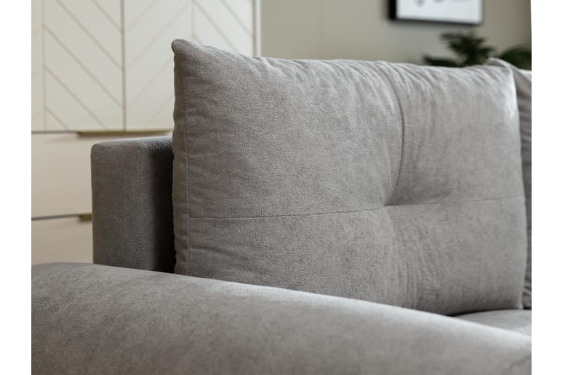 Ceibo Bäddsoffa med Divan 3-sits - Grå - Möbler - Soffa - Bäddsoffa - Bäddsoffa divan