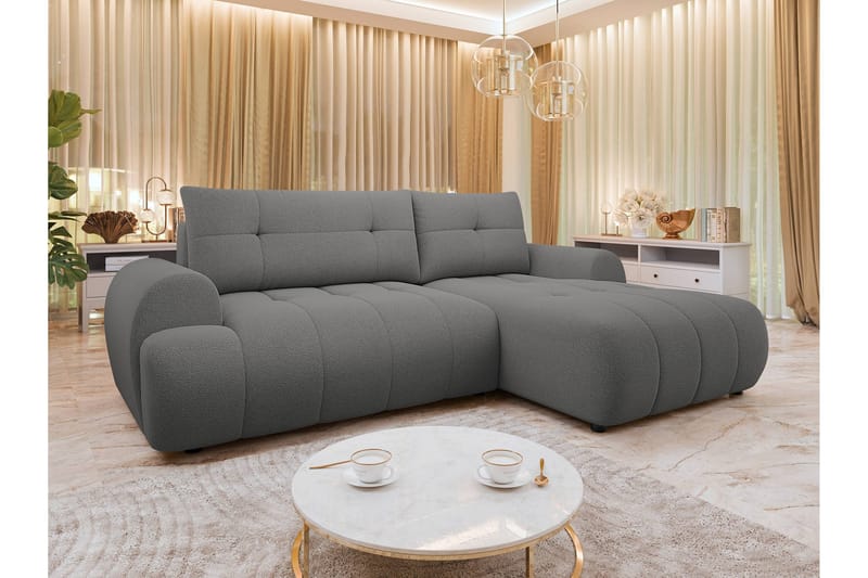 Ceibo Bäddsoffa med Divan 3-sits - Grå - Möbler - Soffa - Bäddsoffa - Bäddsoffa divan