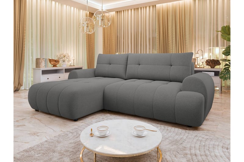 Ceibo Bäddsoffa med Divan 3-sits - Grå - Möbler - Soffa - Bäddsoffa - Bäddsoffa divan