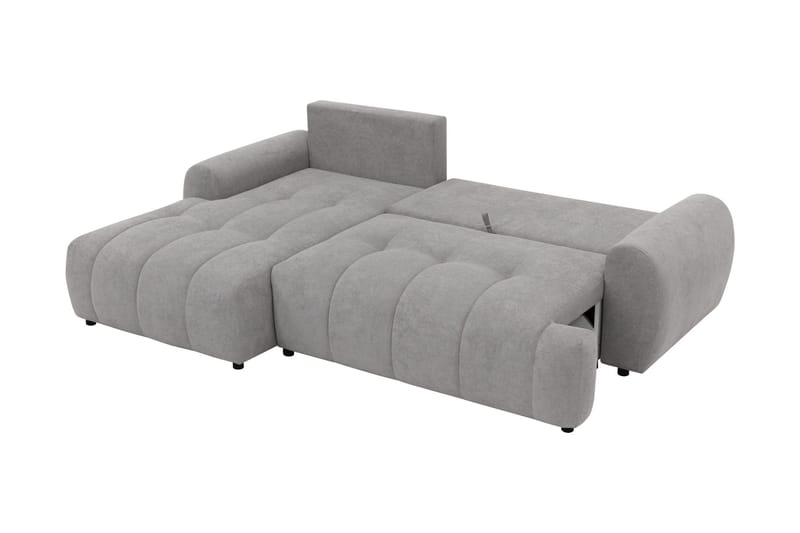 Ceibo Bäddsoffa med Divan 3-sits i Plysch - Grå - Möbler - Soffa - Bäddsoffa - Bäddsoffa divan