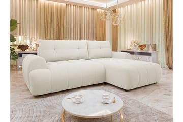 Ceibo Bäddsoffa med Divan 3-sits i Plysch - Beige - Möbler - Soffa - Bäddsoffa - Bäddsoffa divan