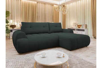 Ceibo Bäddsoffa med Divan 3-sits - Svart - Möbler - Soffa - Bäddsoffa - Bäddsoffa divan