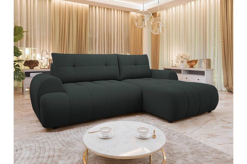 Ceibo Bäddsoffa med Divan 3-sits - Svart - Möbler - Soffa - Bäddsoffa - Bäddsoffa divan