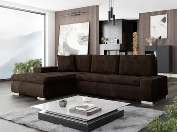 Cerys 3-sits Bäddsoffa med divan och förvaring - Möbler - Soffa - Bäddsoffa - Hörnbäddsoffa