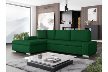 Cerys Bäddsoffa m. Divan 3-sits - Grön - Möbler - Soffa - Bäddsoffa - Bäddsoffa divan