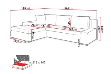 Cerys Bäddsoffa m. Divan 3-sits - Grön - Möbler - Soffa - Bäddsoffa - Bäddsoffa divan