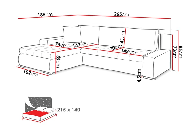 Cerys Bäddsoffa m. Divan 3-sits - Grön - Möbler - Soffa - Bäddsoffa - Bäddsoffa divan