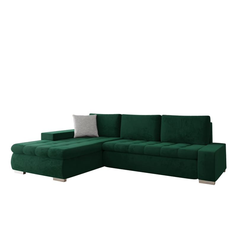 Cerys Bäddsoffa med Divan 4-sits - Grön - Möbler - Soffa - Bäddsoffa - Bäddsoffa divan