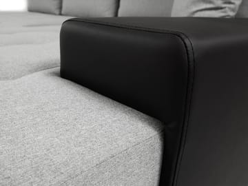 Cerys Vänster L-formad Bäddsoffa 140x252 cm med Förvaring i Tyg - Beige - Möbler - Soffa - Bäddsoffa - Bäddsoffa längsbäddad