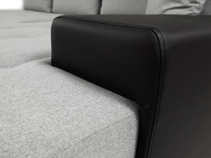 Cerys Vänster L-formad Bäddsoffa 140x252 cm med Förvaring i Tyg - Beige - Möbler - Soffa - Bäddsoffa - Bäddsoffa längsbäddad