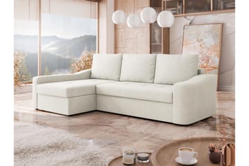 Chaman Bäddsoffa med Divan 3-sits i Plysch - Beige - Möbler - Soffa - Bäddsoffa - Bäddsoffa divan