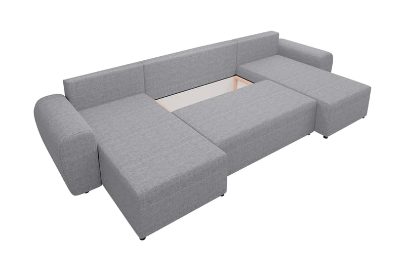 Chameli Bäddsoffa Dubbeldivan 4-sits - Ljusgrå/Mörkgrå - Möbler - Soffa - Bäddsoffa - U bäddsoffa