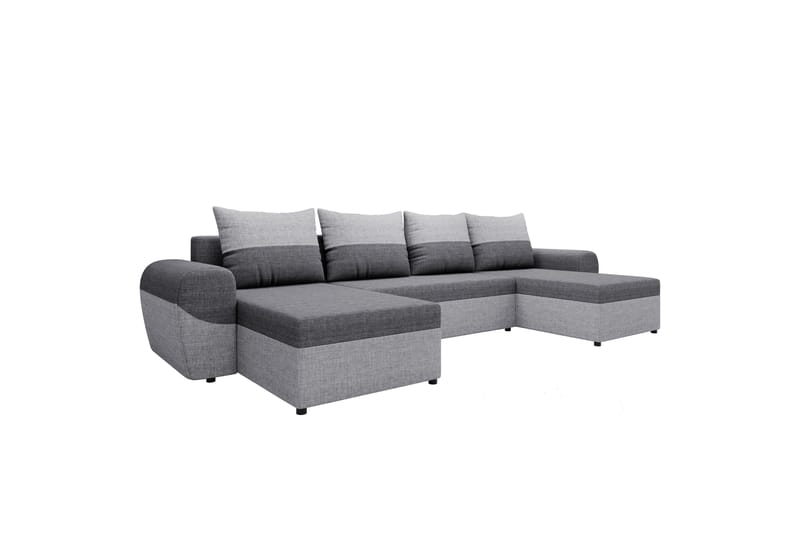 Chameli Bäddsoffa Dubbeldivan 4-sits - Ljusgrå/Mörkgrå - Möbler - Soffa - Bäddsoffa - U bäddsoffa