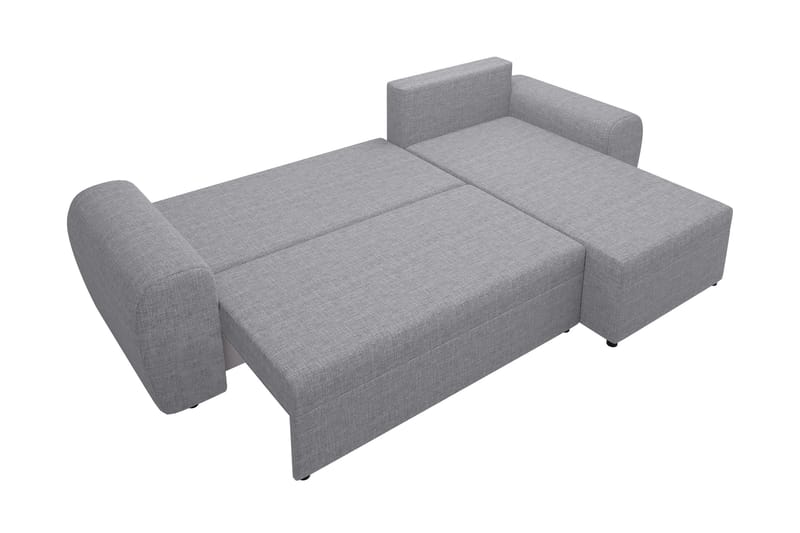 Chameli Bäddsoffa med Divan 3-sits - Ljusgrå/Svart - Möbler - Soffa - Bäddsoffa - Bäddsoffa divan