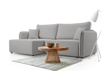 Chandru Bäddsoffa med Divan 3-sits - Grå - Möbler - Soffa - Bäddsoffa - Bäddsoffa divan