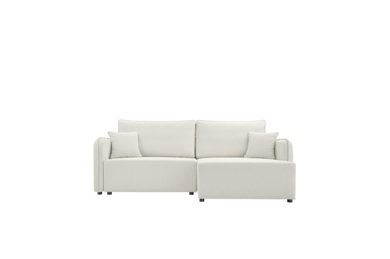 Chandru Bäddsoffa med Divan 3-sits i Plysch, Beige