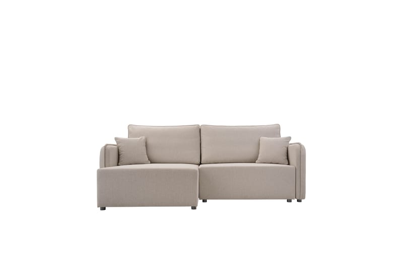 Chandru Bäddsoffa med Divan 3-sits i Plysch - Grå - Möbler - Soffa - Bäddsoffa - Bäddsoffa divan
