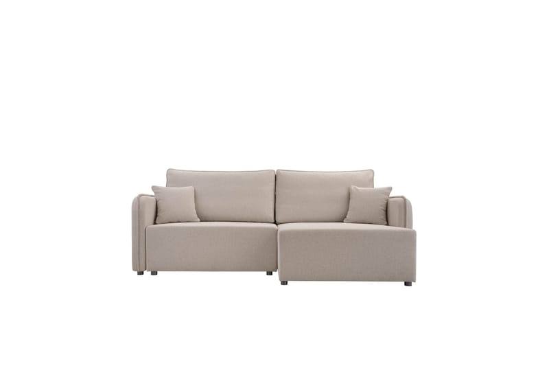 Chandru Bäddsoffa med Divan 3-sits i Plysch, Grå