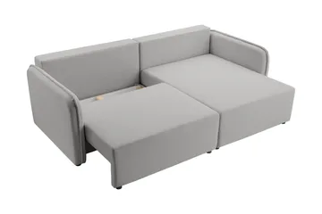 Chandru Bäddsoffa med Divan 3-sits i Plysch - Gul - Möbler - Soffa - Bäddsoffa - Bäddsoffa divan