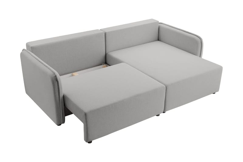Chandru Bäddsoffa med Divan 3-sits i Plysch - Beige - Möbler - Soffa - Bäddsoffa - Bäddsoffa divan