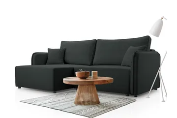 Chandru Bäddsoffa med Divan 3-sits - Svart - Möbler - Soffa - Bäddsoffa - Bäddsoffa divan