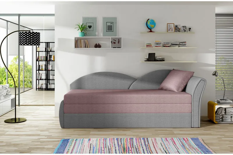 Chasidi Bäddsoffa 2-sits, Rosa/Grå