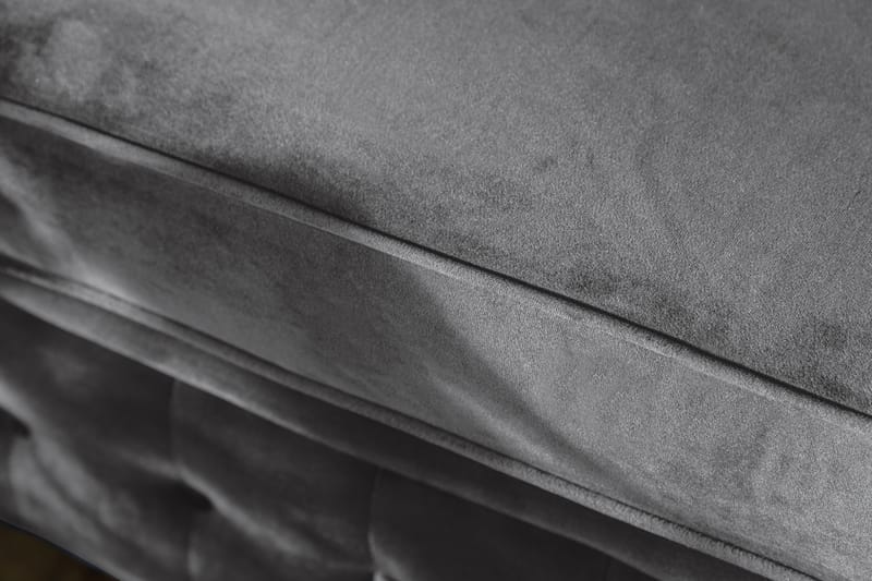 Chesterfield Deluxe 3-sits Framåtbäddad bäddsoffa i sammet - Mörkgrå Sammet - Möbler - Soffa - Bäddsoffa - 3 sits bäddsoffa