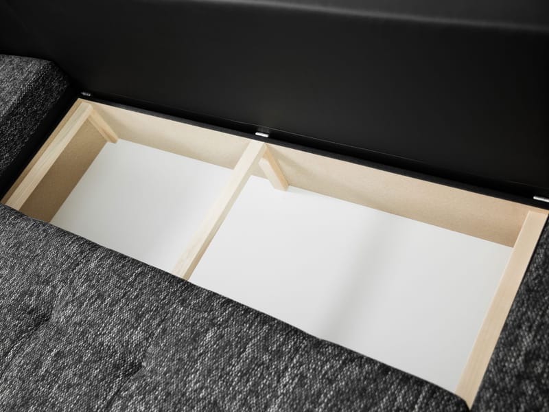 Cillo 5-sits U-formad bäddsoffa med dubbeldivan - grå - Möbler - Soffa - Bäddsoffa - Hörnbäddsoffa